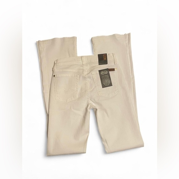 7 For All Mankind white Boot Cut Jeans - Picture 2 of 7